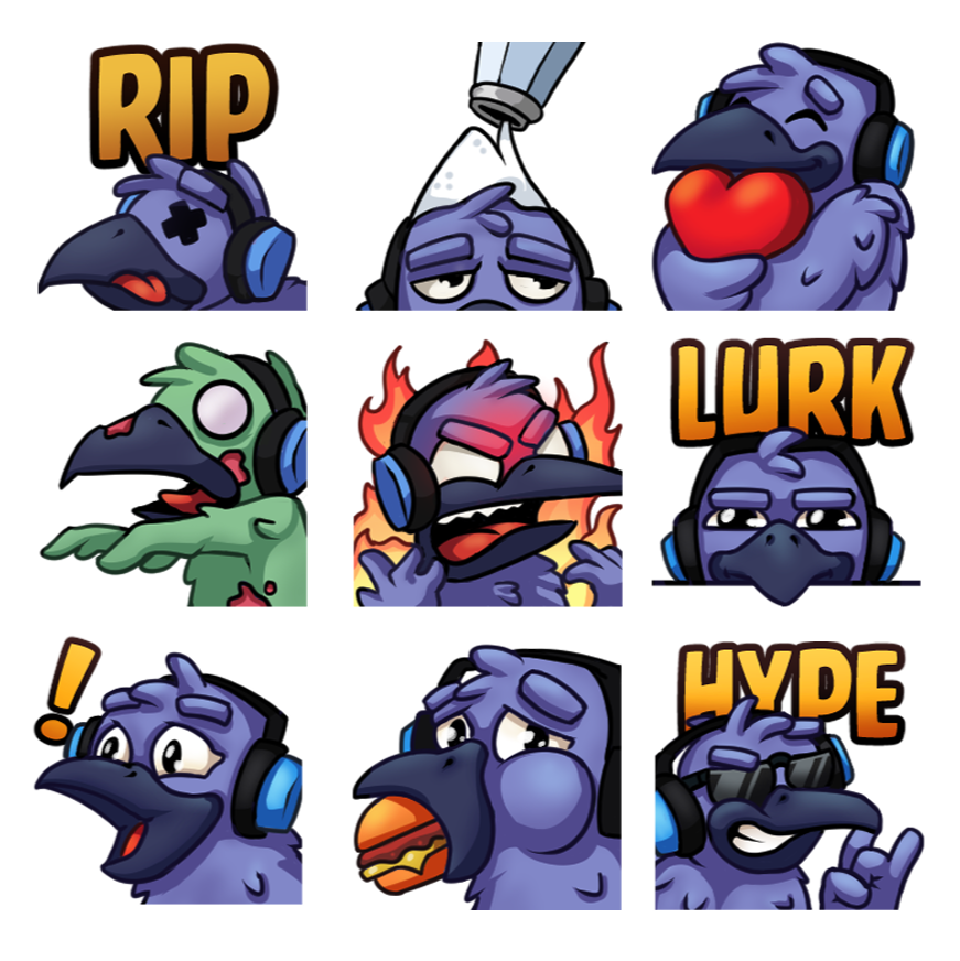Crow twitch emotes